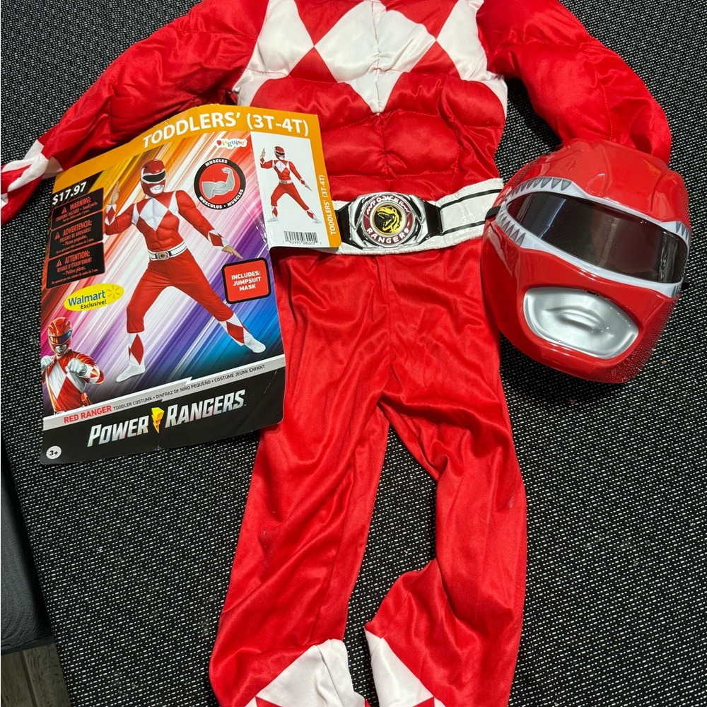 Power Ranger Red and White Kids Costume